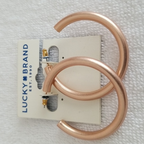 New Lucky Brand Tubular Hoop Earrings - Picture 2 of 6